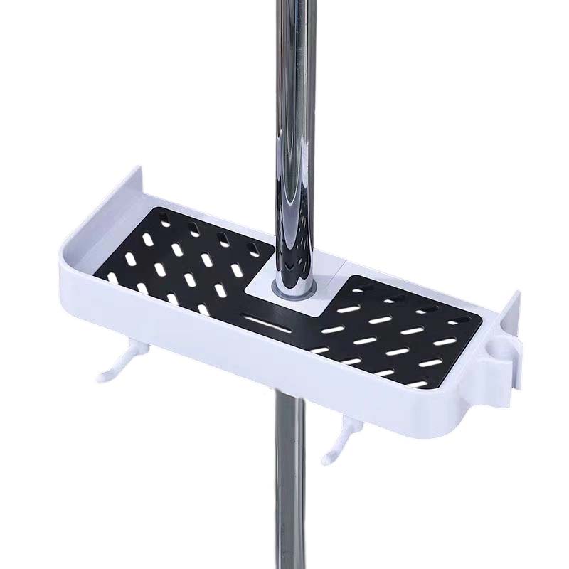 Étagère de douche sans perçage pour barre de douche coulissante