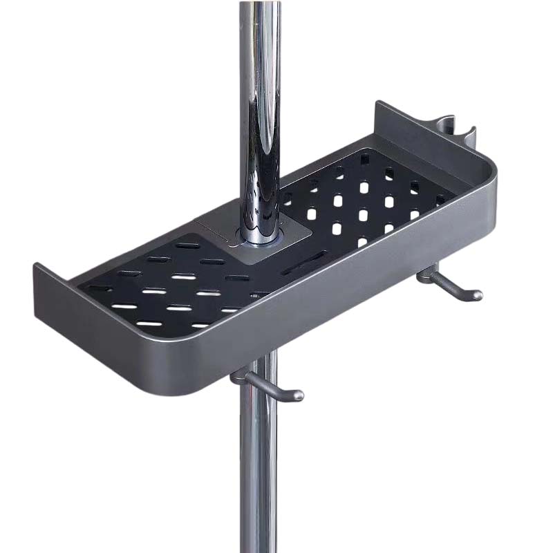 Étagère de douche sans perçage pour barre de douche coulissante
