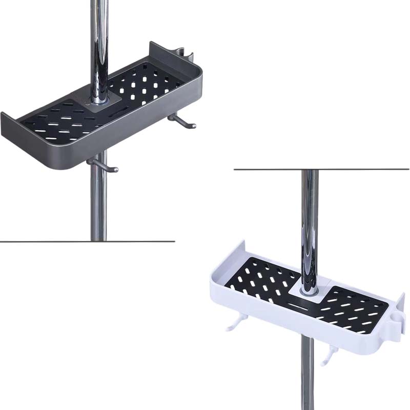 Étagère de douche sans perçage pour barre de douche coulissante