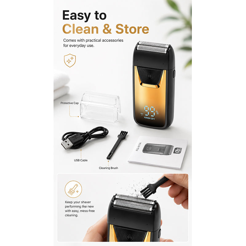 📢📢50 % DE RÉDUCTION !!!⏰Mini rasoir électrique portable avec écran LED