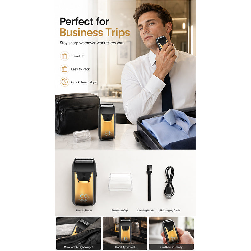 📢📢50 % DE RÉDUCTION !!!⏰Mini rasoir électrique portable avec écran LED