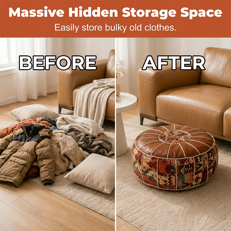 🛏️🧸🚪 Offre limitée à moitié prix ! Pouf de rangement multifonctionnel — idéal pour les chambres, les salles de jeux ou les entrées — léger et facile à déplacer 🧦