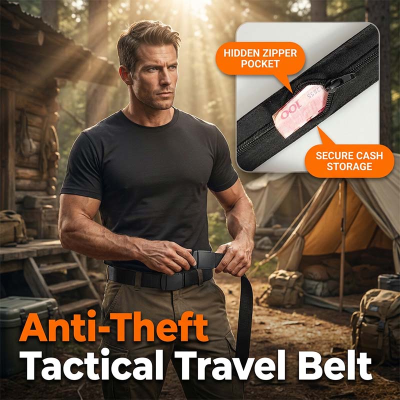 📢📢50 % DE RÉDUCTION !!!⏰Ceinture de voyage tactique avec poche cachée pour l'argent
