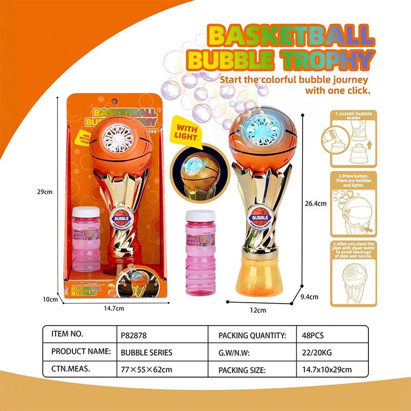 Souffleur de bulles lumineux pour trophées de football et de basketball