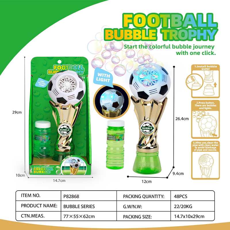 Souffleur de bulles lumineux pour trophées de football et de basketball