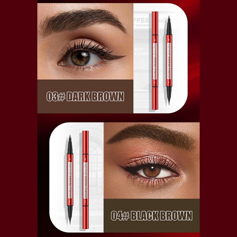 🔥 50% DE RÉDUCTION ! ✨Crayon à sourcils et eyeliner waterproof double embout