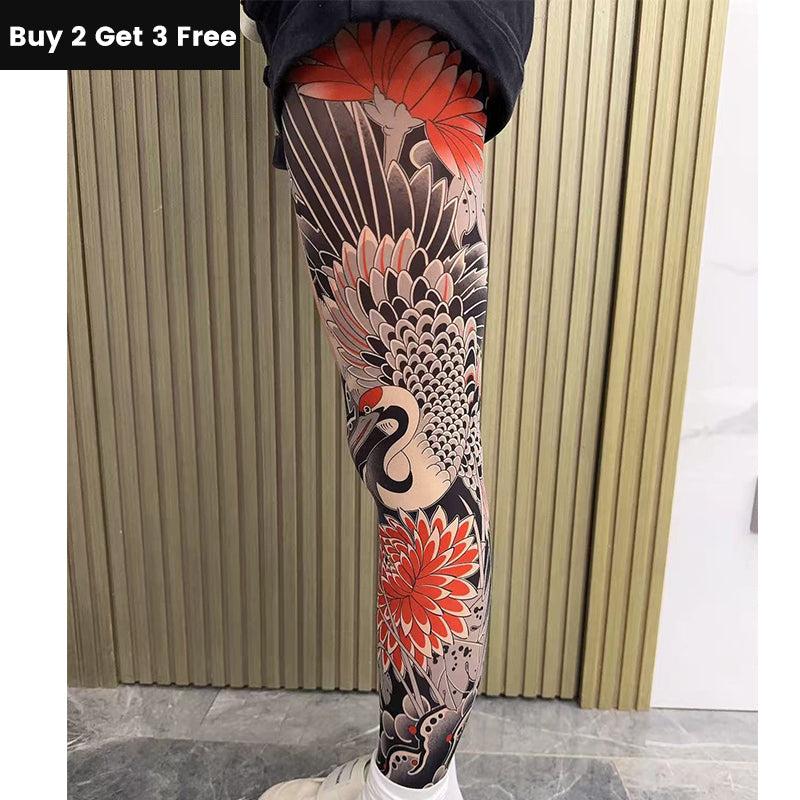 Manchons de bras rafraîchissants avec tatouage réaliste
