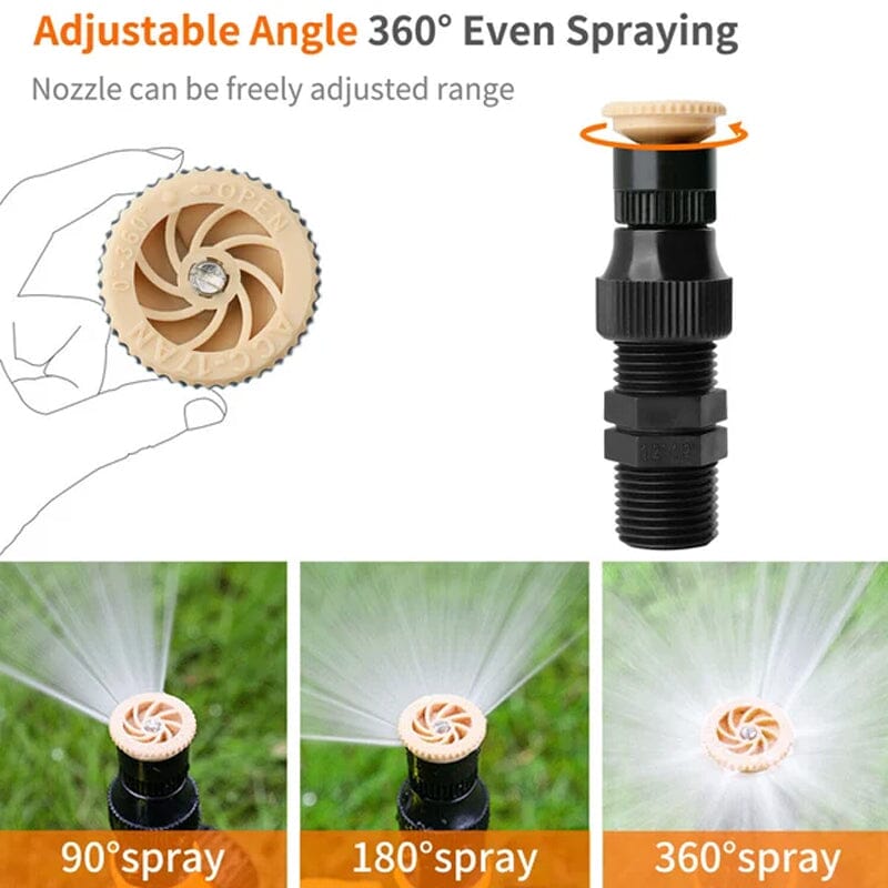 ✨Nouveauté✨Système d'irrigation automatique à rotation à 360 ° pour jardin, pelouse, terrasse.