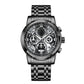 ⌚ -50% ! ✨ Montre de Sport Multifonction Étanche 3ATM – Acier Inoxydable & Mouvement Quartz – Cadran Squelette & Tachymètre pour Homme 🏁