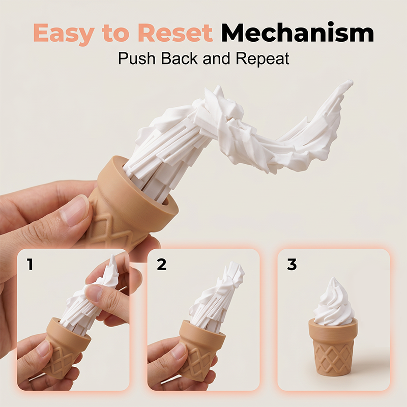 3D Printed Telescopic Ice Cream Prank Toy