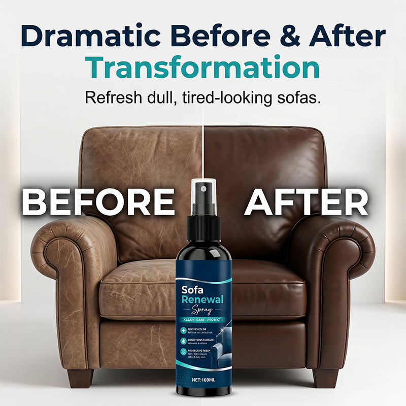 💞 PLUS DE 50 000 EXEMPLAIRES VENDUS ! 🧴🛡️ 50 % DE RÉDUCTION ! Spray régénérant pour canapés – Nourrit en profondeur et adoucit, prévient les fissures. Crée un bouclier invisible contre les éclaboussures et les taches.! ✨