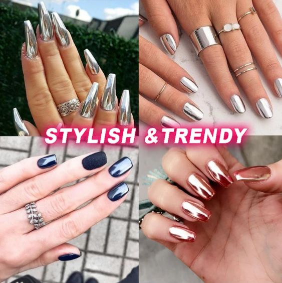 2026 Vernis à ongles métallisé miroitant et glamou