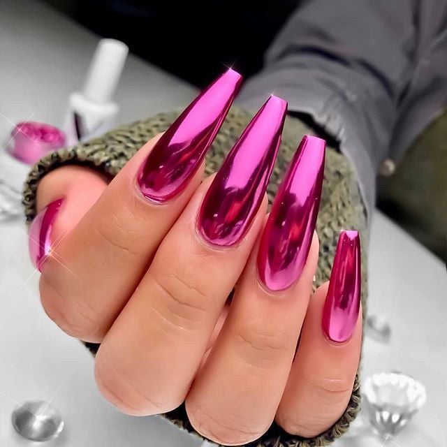 2026 Vernis à ongles métallisé miroitant et glamou