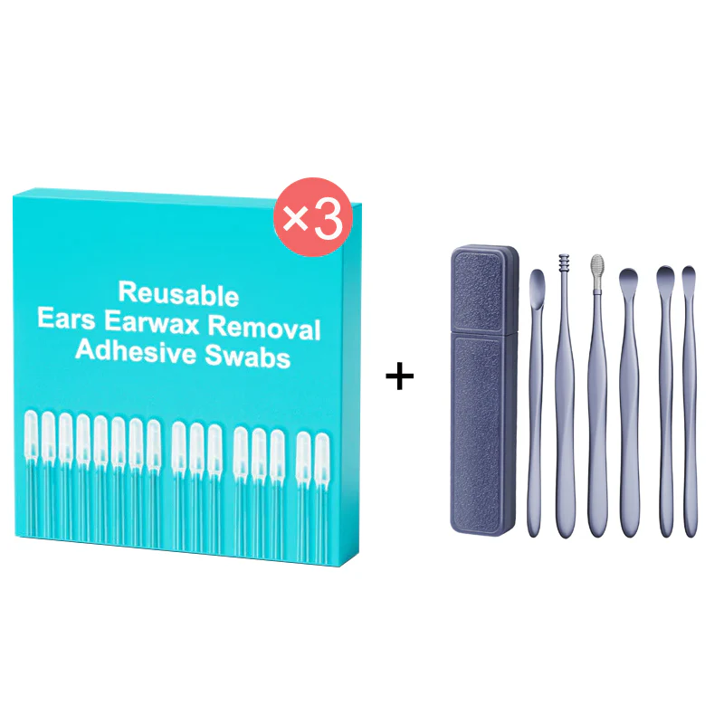 👂🏻 Offre à durée limitée : -50 % 🏆 Coton-tiges adhésifs réutilisables pour retirer le cérume