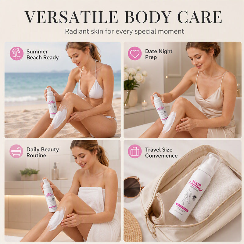 Mousse dépilatoire douce ⏰50 % DE RÉDUCTION⏰ Mousse dépilatoire douce – Résultats rapides, formule hydratante, texture mousse fine – Parfaite pour les soins du corps ! 🛁