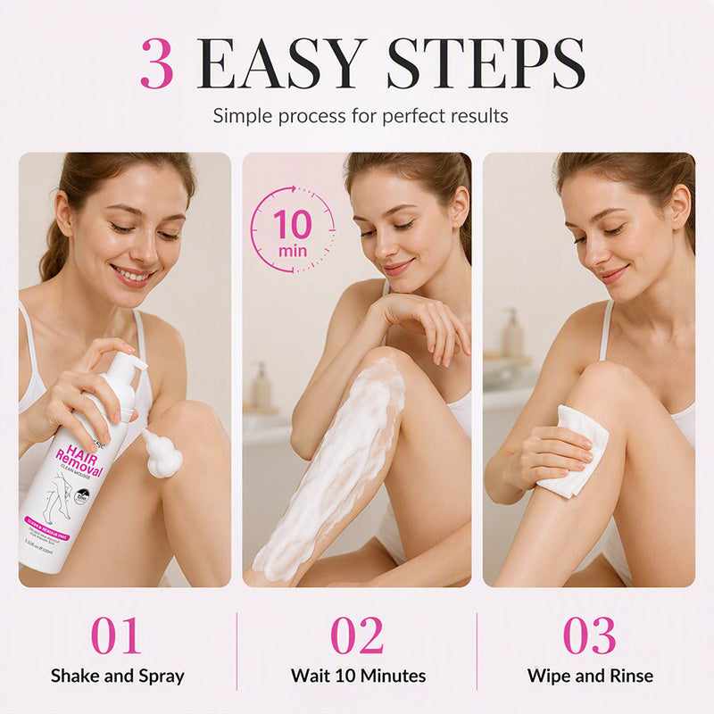 Mousse dépilatoire douce ⏰50 % DE RÉDUCTION⏰ Mousse dépilatoire douce – Résultats rapides, formule hydratante, texture mousse fine – Parfaite pour les soins du corps ! 🛁