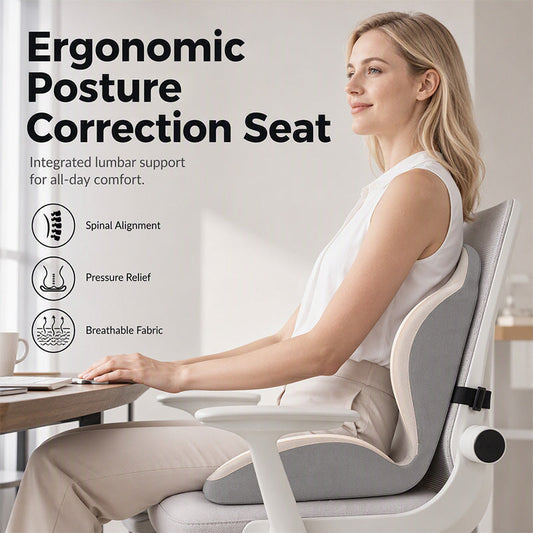 🪑🧘 Coussin ergonomique en mousse à mémoire de forme – Soutien lombaire, confort, meilleure posture, l’indispensable pour le bureau, la voiture et la maison, sans douleurs en fin de journée 💺✨