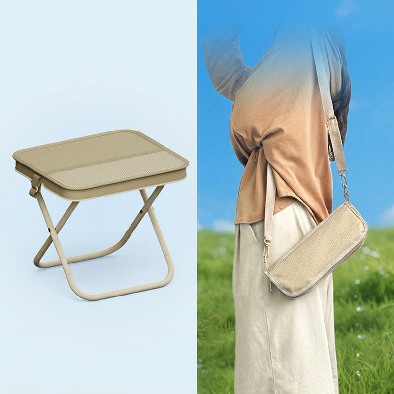 Tabouret pliant portable avec design de sac à main