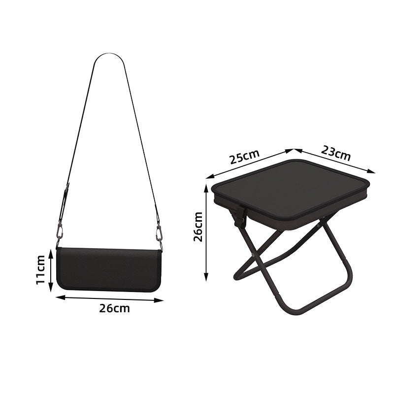 Tabouret pliant portable avec design de sac à main