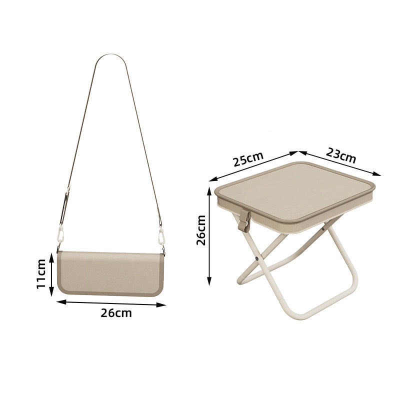 Tabouret pliant portable avec design de sac à main