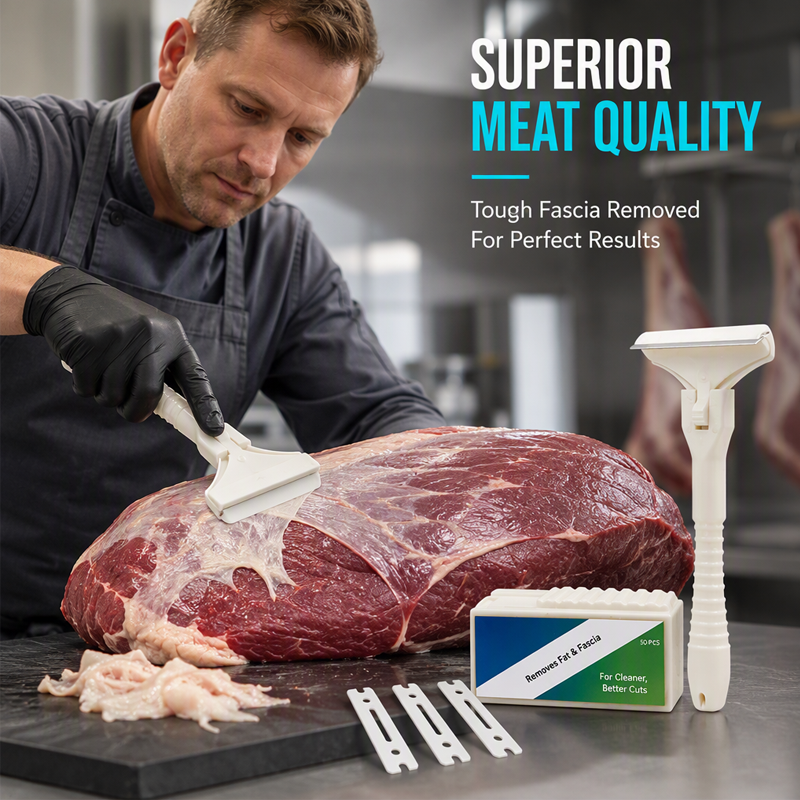 🔥 50% DE RÉDUCTION ! ✨Grattoir à viande en acier inoxydable pour enlever la graisse et le fascia