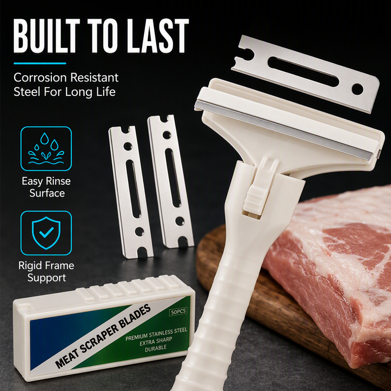 🔥 50% DE RÉDUCTION ! ✨Grattoir à viande en acier inoxydable pour enlever la graisse et le fascia