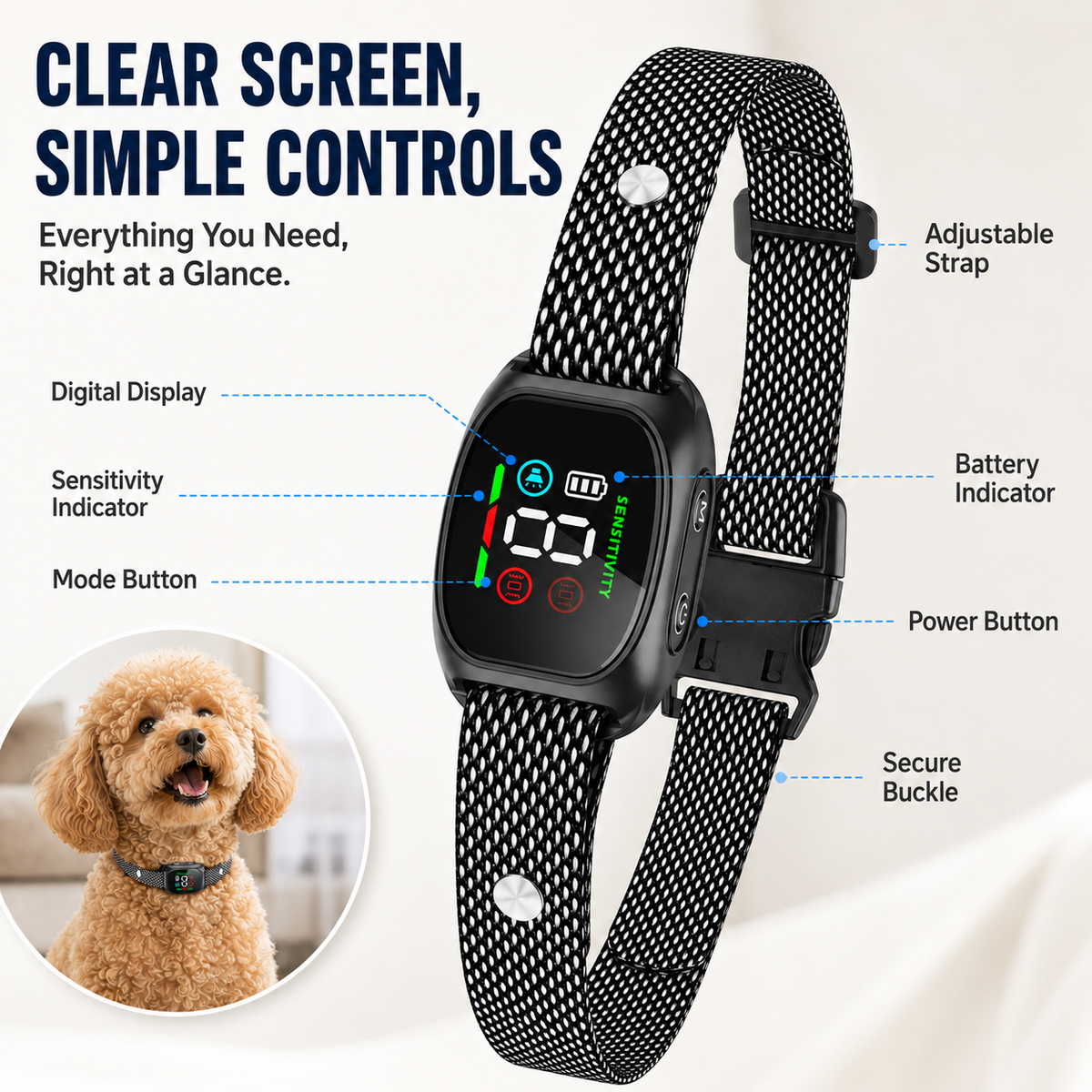 🛡️🐾 50% DE RÉDUCTION ! Collier anti-aboiement – Système intelligent anti-décalage qui filtre les autres aboiements. Étanche (IP67) et rechargeable par USB – un dressage en toute sérénité, où que vous soyez ! 💦✅