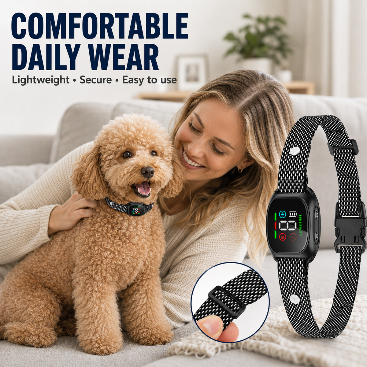 🛡️🐾 50% DE RÉDUCTION ! Collier anti-aboiement – Système intelligent anti-décalage qui filtre les autres aboiements. Étanche (IP67) et rechargeable par USB – un dressage en toute sérénité, où que vous soyez ! 💦✅