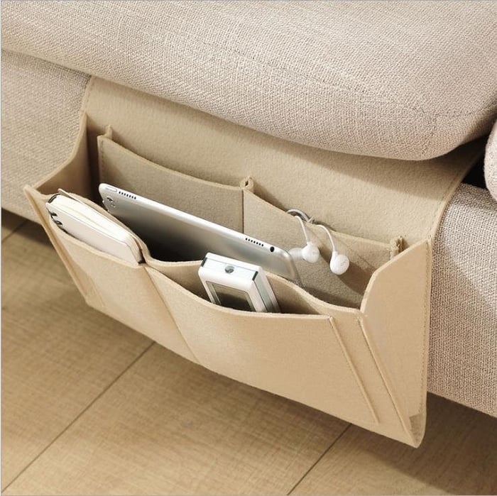 🛏️50 % DE RÉDUCTION MAINTENANT ! Sac de rangement suspendu pour chevet – Organisateur de lit multi-poches, pochette suspendue en feutre pour lit superposé, idéal pour ranger tablette, livre, téléphone et articles de papeterie.