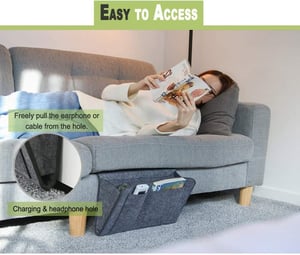 🛏️50 % DE RÉDUCTION MAINTENANT ! Sac de rangement suspendu pour chevet – Organisateur de lit multi-poches, pochette suspendue en feutre pour lit superposé, idéal pour ranger tablette, livre, téléphone et articles de papeterie.