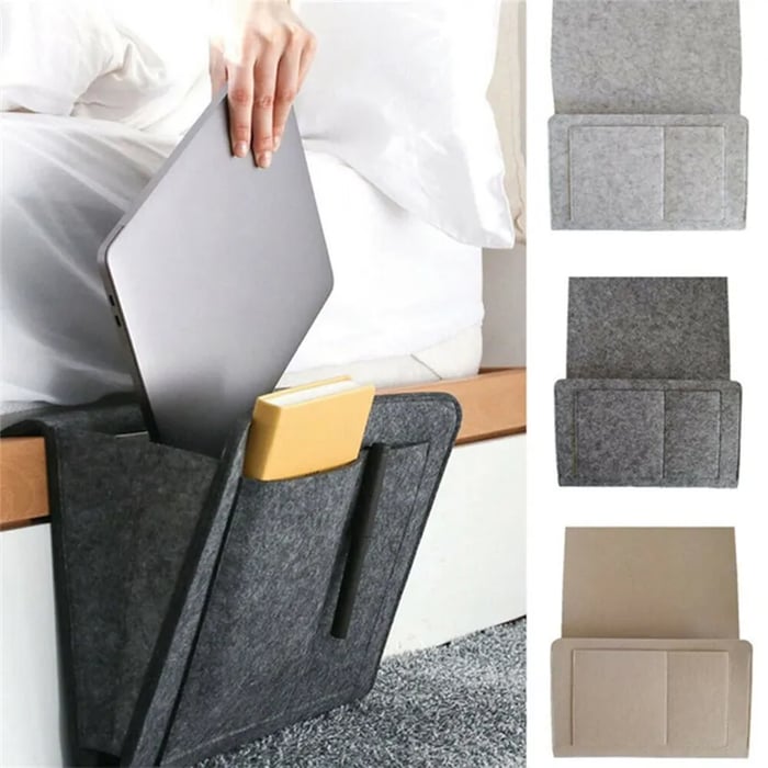 🛏️50 % DE RÉDUCTION MAINTENANT ! Sac de rangement suspendu pour chevet – Organisateur de lit multi-poches, pochette suspendue en feutre pour lit superposé, idéal pour ranger tablette, livre, téléphone et articles de papeterie.