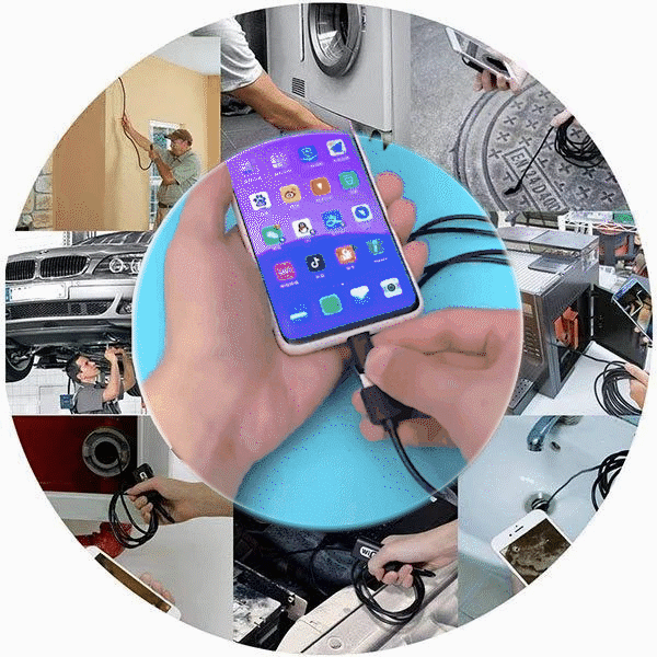 🔎 Caméra endoscopique « plug-and-play » – compatible avec Android, iPhone et iPad pour une connexion directe