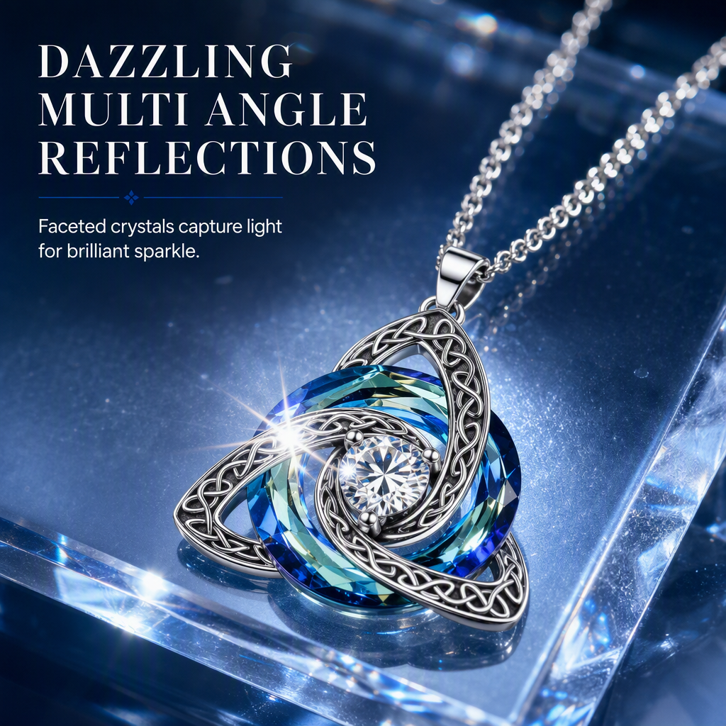 🔥PROMO -50%⏳ Collier femme pendentif nœud celtique ✨ Pierre de naissance, bijou symbolique et élégant pour tous les jours 💫