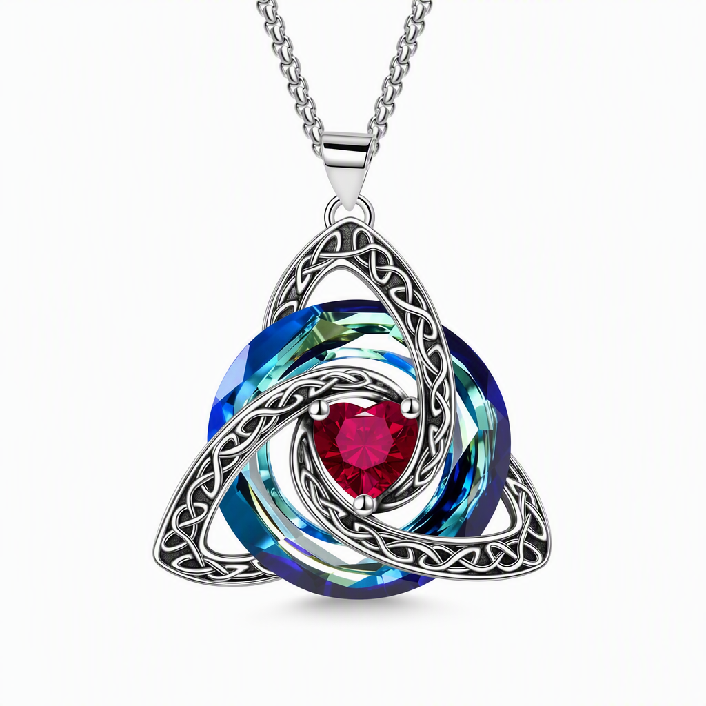 🔥PROMO -50%⏳ Collier femme pendentif nœud celtique ✨ Pierre de naissance, bijou symbolique et élégant pour tous les jours 💫