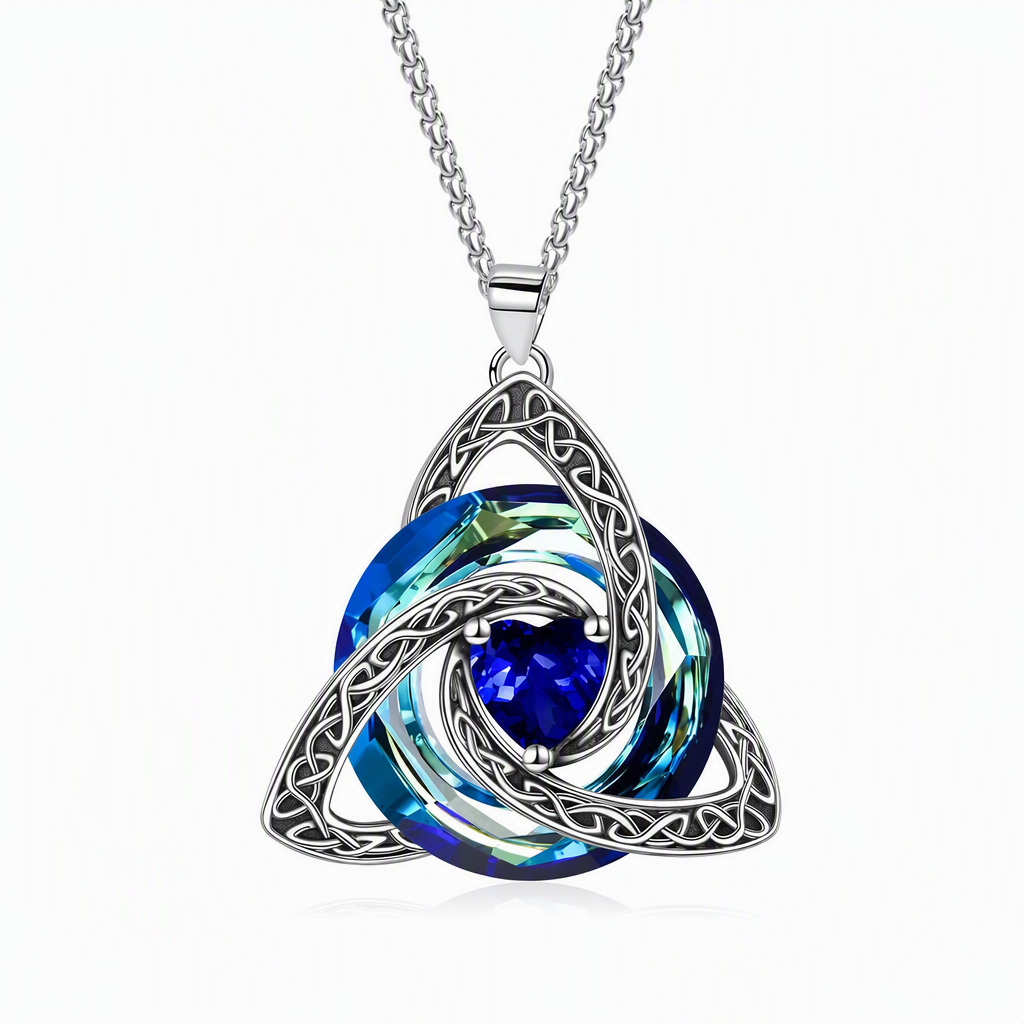 🔥PROMO -50%⏳ Collier femme pendentif nœud celtique ✨ Pierre de naissance, bijou symbolique et élégant pour tous les jours 💫