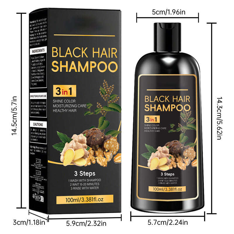 ⚡ Shampooing colorant végétal 3 en 1 – colore, nourrit et nettoie – doux et facile à utiliser 🌿