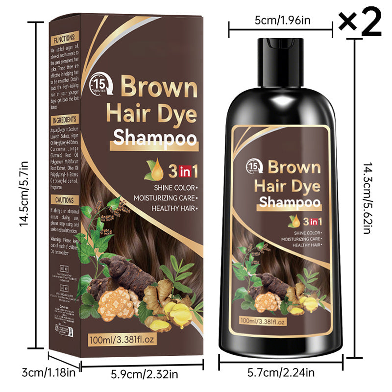 ⚡ Shampooing colorant végétal 3 en 1 – colore, nourrit et nettoie – doux et facile à utiliser 🌿