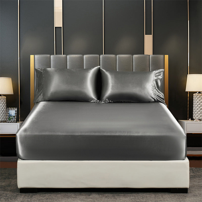 Promotion exceptionnelle : 50 % de réduction 🔥 Drap-housse en satin synthétique, soyeux et frais