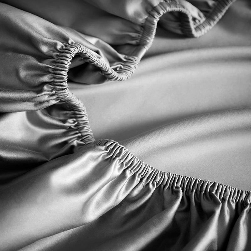 Promotion exceptionnelle : 50 % de réduction 🔥 Drap-housse en satin synthétique, soyeux et frais