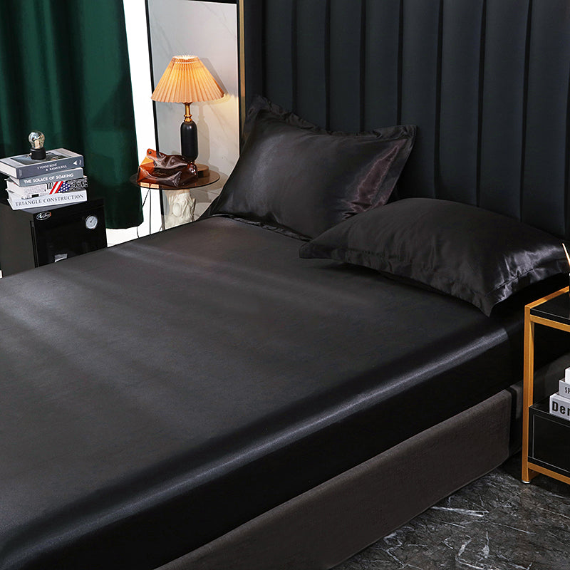 Promotion exceptionnelle : 50 % de réduction 🔥 Drap-housse en satin synthétique, soyeux et frais