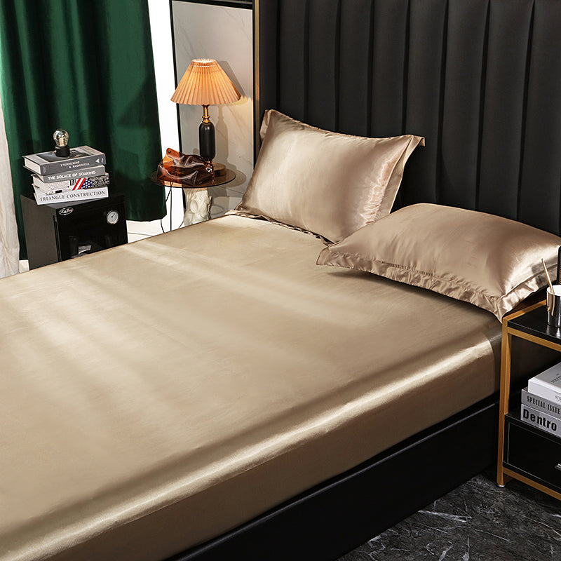 Promotion exceptionnelle : 50 % de réduction 🔥 Drap-housse en satin synthétique, soyeux et frais
