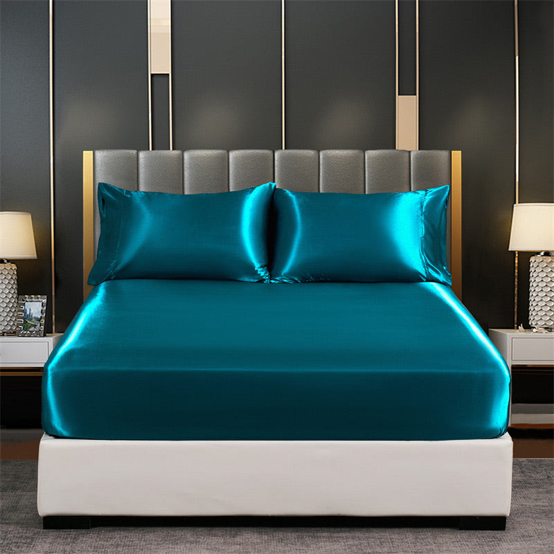 Promotion exceptionnelle : 50 % de réduction 🔥 Drap-housse en satin synthétique, soyeux et frais