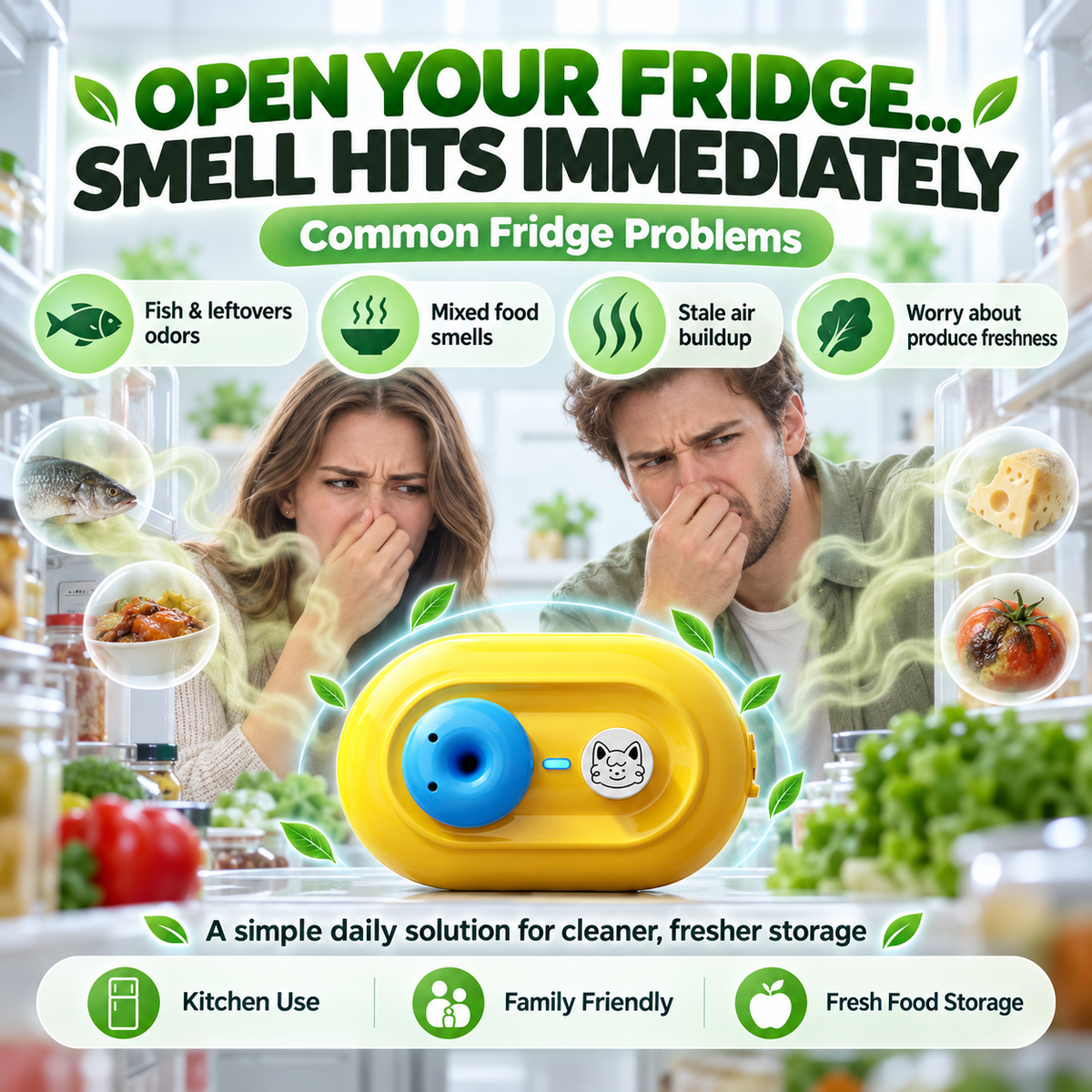 Mini-réfrigérateur portable désodorisant et stérilisateur