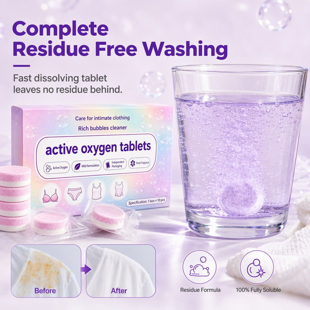 Pastilles effervescentes pour le lavage du linge