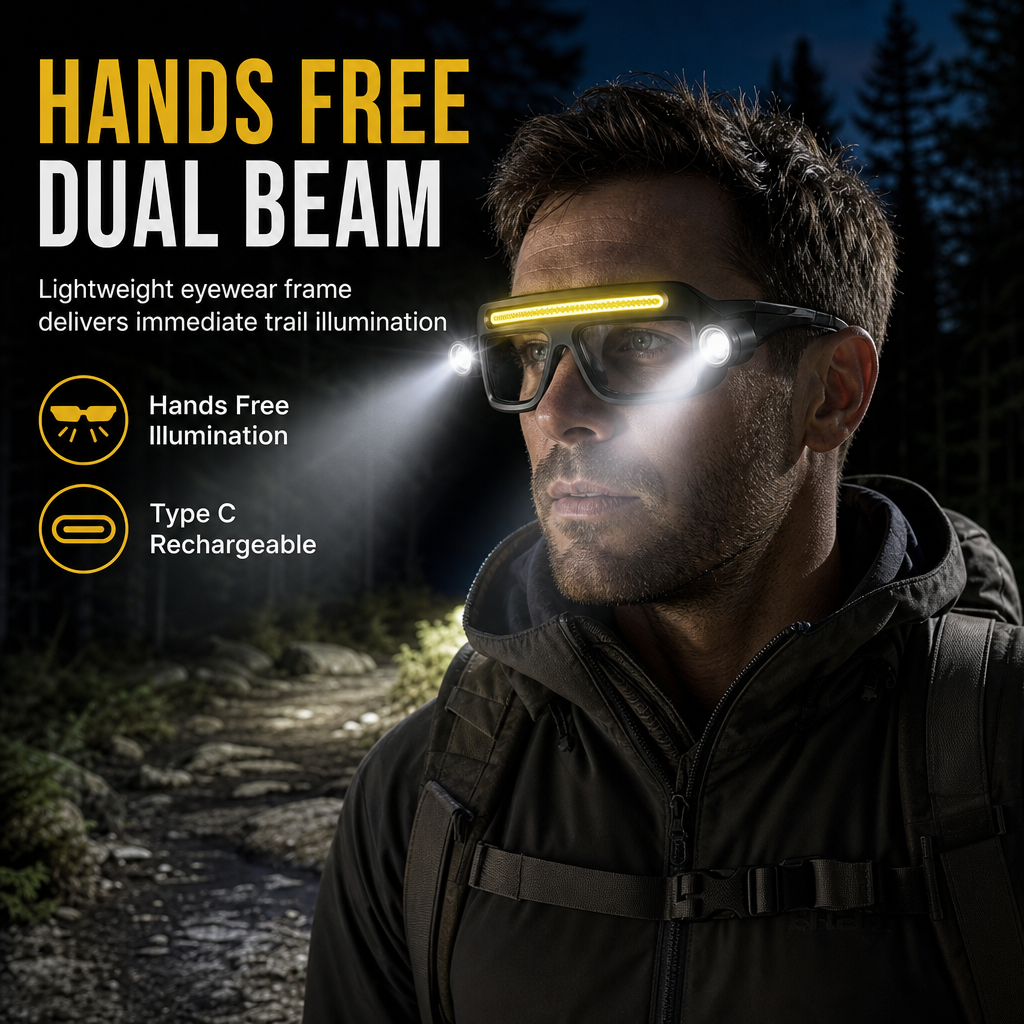 🔥PROMO FLASH -50% ! Lampe à clipser rechargeable USB double face pour lunettes ✨Bricolage & réparation, lumière stable, compacte