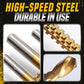 Titanium Plated High-speed Steel Serrated Drill Bits (6pcs)